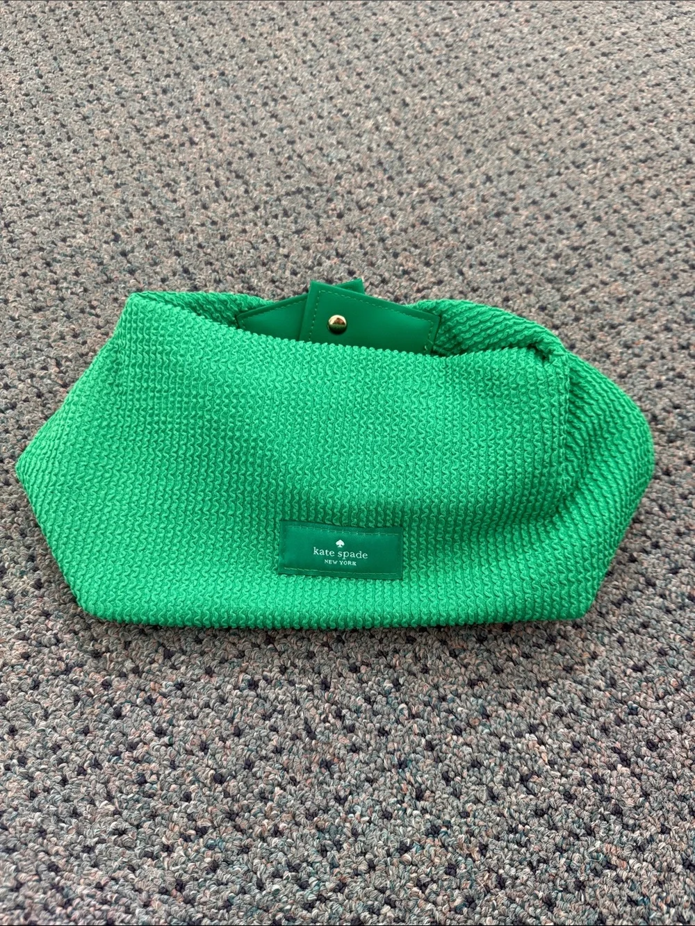 kate spade Emerald Green Woven Clutch